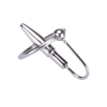 Load image into Gallery viewer, Urethral Catheter Penis Wand With Cock Ring - Metalchastity