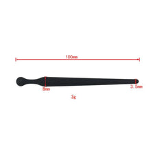 Lade das Bild in den Galerie-Viewer, Sounding for Beginners | Black Silicone Urethral Play Penis Plug - Metalchastity