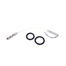 Lade das Bild in den Galerie-Viewer, Stainless Steel and Rubber Penis Plug With Silicone Ring - Metalchastity