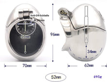 Lade das Bild in den Galerie-Viewer, Peniskäfig in EGG-Form aus rostfreiem Stahl