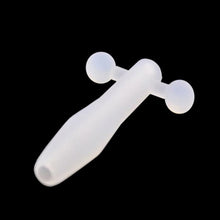Lade das Bild in den Galerie-Viewer, Short Hollow Silicone Penis Plug 1.81 Inches Long - Metalchastity