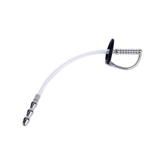 Lade das Bild in den Galerie-Viewer, Stainless Steel and Rubber Penis Plug With Silicone Ring - Metalchastity