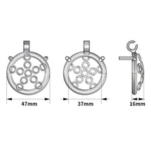 Lade das Bild in den Galerie-Viewer, Neuer Keuschheitskäfig aus Fünf-Sterne-Radschmiedekunst mit Gürtel