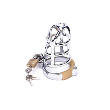 Lade das Bild in den Galerie-Viewer, Der Keuschheitskäfig aus Gittermetall ist 2,76 Zoll lang (alle 3 Ringe enthalten!)