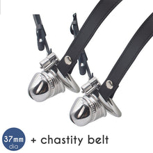 Charger l'image dans la galerie, Strap on Cock Cage with Bondage Belt - Metalchastity
