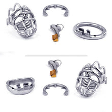 Lade das Bild in den Galerie-Viewer, Neuer Keuschheitskäfig aus Edelstahl mit Spikes