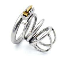 Charger l'image dans la galerie, Dispositif de chasteté en acier inoxydable pour homme de 2,05 pouces de long