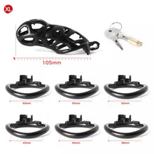 Lade das Bild in den Galerie-Viewer, Cobra Keuschheitskäfig mit Stacheln, Schwarz