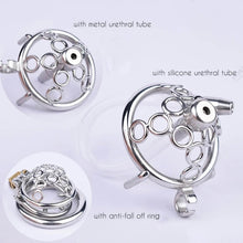 Load image into Gallery viewer, New Sissy Metal Welded Circles Chastity Cage