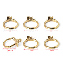 Lade das Bild in den Galerie-Viewer, Goldener Peniskäfig MAMBA-ZERO aus Edelstahl