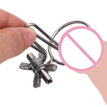 Load image into Gallery viewer, Urethral Dilator Penis Plug With Adjustable Ring - Metalchastity