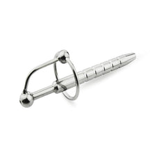 Load image into Gallery viewer, Striped Hollow Steel Urethral Play Penis Plug