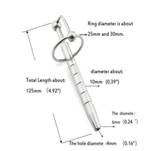 Load image into Gallery viewer, Striped Hollow Steel Urethral Play Penis Plug