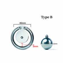 Lade das Bild in den Galerie-Viewer, Keuschheitsgürtel mit massiver Stahlkugel und Gürtel