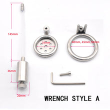 Lade das Bild in den Galerie-Viewer, Umgekehrter Harnröhren-Keuschheitskäfig - Schraubenschlüssel-Version