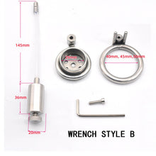 Lade das Bild in den Galerie-Viewer, Umgekehrter Harnröhren-Keuschheitskäfig - Schraubenschlüssel-Version