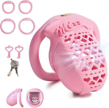 Load image into Gallery viewer, 3D Printed Resin Chastity Cage with 4 Ring Sizes
