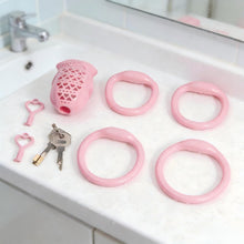 Load image into Gallery viewer, 3D Printed Resin Chastity Cage with 4 Ring Sizes
