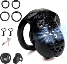 Load image into Gallery viewer, 3D Printed Resin Chastity Cage with 4 Ring Sizes

