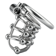 Charger l'image dans la galerie, Stainless Steel Bead PA Chastity Cage 2
