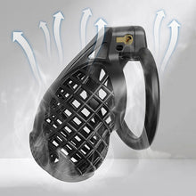 Load image into Gallery viewer, Black Mesh Vent Chastity Device product photo - chastity device by MetalChastity
