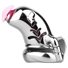 Lade das Bild in den Galerie-Viewer, Dolphin Steel Chastity Cage with Anti-ring Removable - with pink urethral
