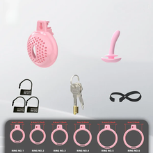 Lade das Bild in den Galerie-Viewer, Flat Soft Chastity Cage with 6 Rings - 3

