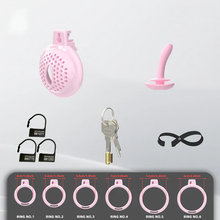 Lade das Bild in den Galerie-Viewer, Flat Soft Chastity Cage with 6 Rings - 7
