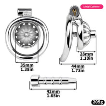 Charger l&#39;image dans la galerie, Steel Chastity Cage with Urethral Removable
