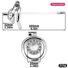 Charger l&#39;image dans la galerie, Steel Chastity Cage with Urethral Removable
