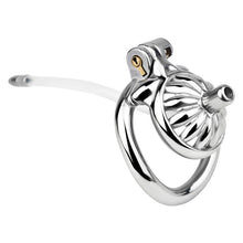 Charger l&#39;image dans la galerie, Steel Chastity Cage with Urethral Removable
