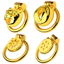 Lade das Bild in den Galerie-Viewer, Golden Flat Metal Chastity Device
