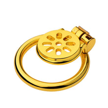 Lade das Bild in den Galerie-Viewer, Golden Flat Metal Chastity Device
