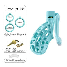 Lade das Bild in den Galerie-Viewer, Gteen Mesh ABS Chastity Device product photo - chastity device by MetalChastity

