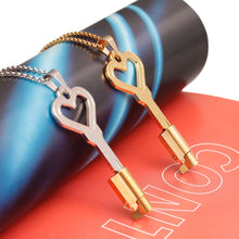 Lade das Bild in den Galerie-Viewer, Heart Shaped Chastity Cage Cylinder Lock With Chain
