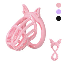 Lade das Bild in den Galerie-Viewer, Honeycomb Invisible Chastity Cage With 4 Silicone Rings

