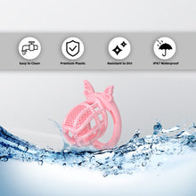 Lade das Bild in den Galerie-Viewer, Honeycomb Invisible Chastity Cage With 4 Silicone Rings 7

