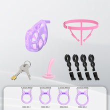 Lade das Bild in den Galerie-Viewer, Invisible Cobra Chastity Cage With Silicone Ring 40
