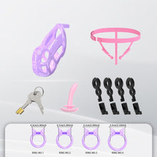 Lade das Bild in den Galerie-Viewer, Invisible Cobra Chastity Cage With Silicone Ring 45
