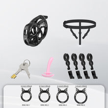 Lade das Bild in den Galerie-Viewer, Invisible Cobra Chastity Cage With Silicone Ring 26
