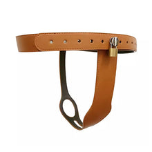 Lade das Bild in den Galerie-Viewer, Leather Female Lockable Chastity Belt
