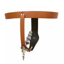 Lade das Bild in den Galerie-Viewer, Leather Female Lockable Chastity Belt

