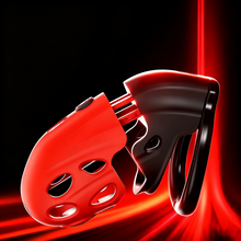 Load image into Gallery viewer, Lockink Telescopic Shock Chastity Cage product photo - chastity lock by MetalChastity
