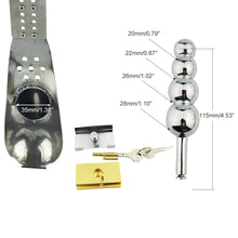 Lade das Bild in den Galerie-Viewer, Male Chastity Belt With Butt Plug
