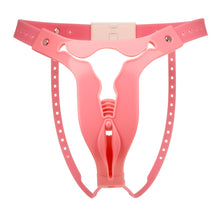 Lade das Bild in den Galerie-Viewer, Male Pink Cross-Dressing Chastity Belt
