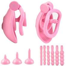 Charger l'image dans la galerie, One-click Pink Pussy Chastity Cage 4
