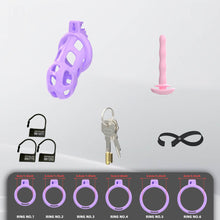 Charger l'image dans la galerie, Pearlescent Purple Cobra Soft Silicone Chastity Cage 3
