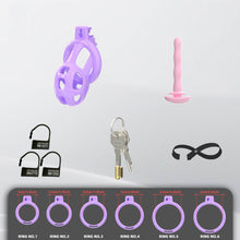 Charger l'image dans la galerie, Pearlescent Purple Cobra Soft Silicone Chastity Cage 2
