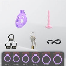 Charger l'image dans la galerie, Pearlescent Purple Cobra Soft Silicone Chastity Cage 1
