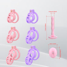 Charger l'image dans la galerie, Pearlescent Purple Cobra Soft Silicone Chastity Cage 4
